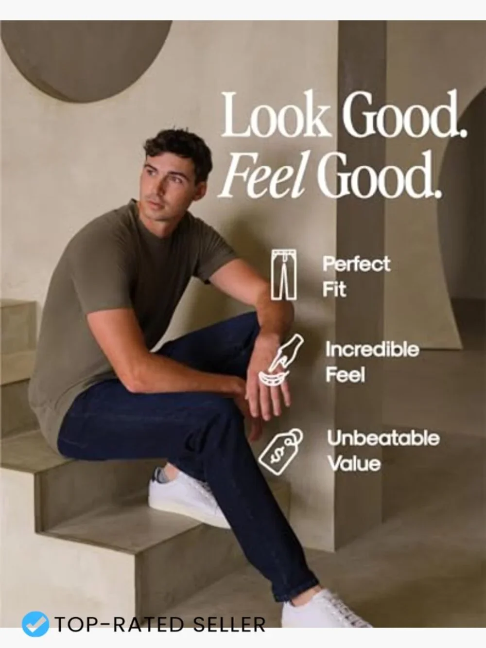 Slim Straight Fit Stretch Jeans Classic Comfort Modern Tapered Style